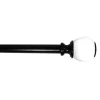 Attractive Turner Clear Ball 18 -36 Adjustable 1/2 Diameter Curtain Rod, Black Finish