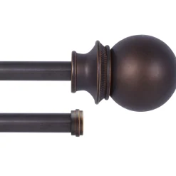 Best Sellers 66-120 Birkin Oil Rubbed Bronze Double Window Decorative Rod 5/8