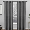 Flash Sale Leeds Black Pearl Woven Blackout Grommet Curtain Panel, 84