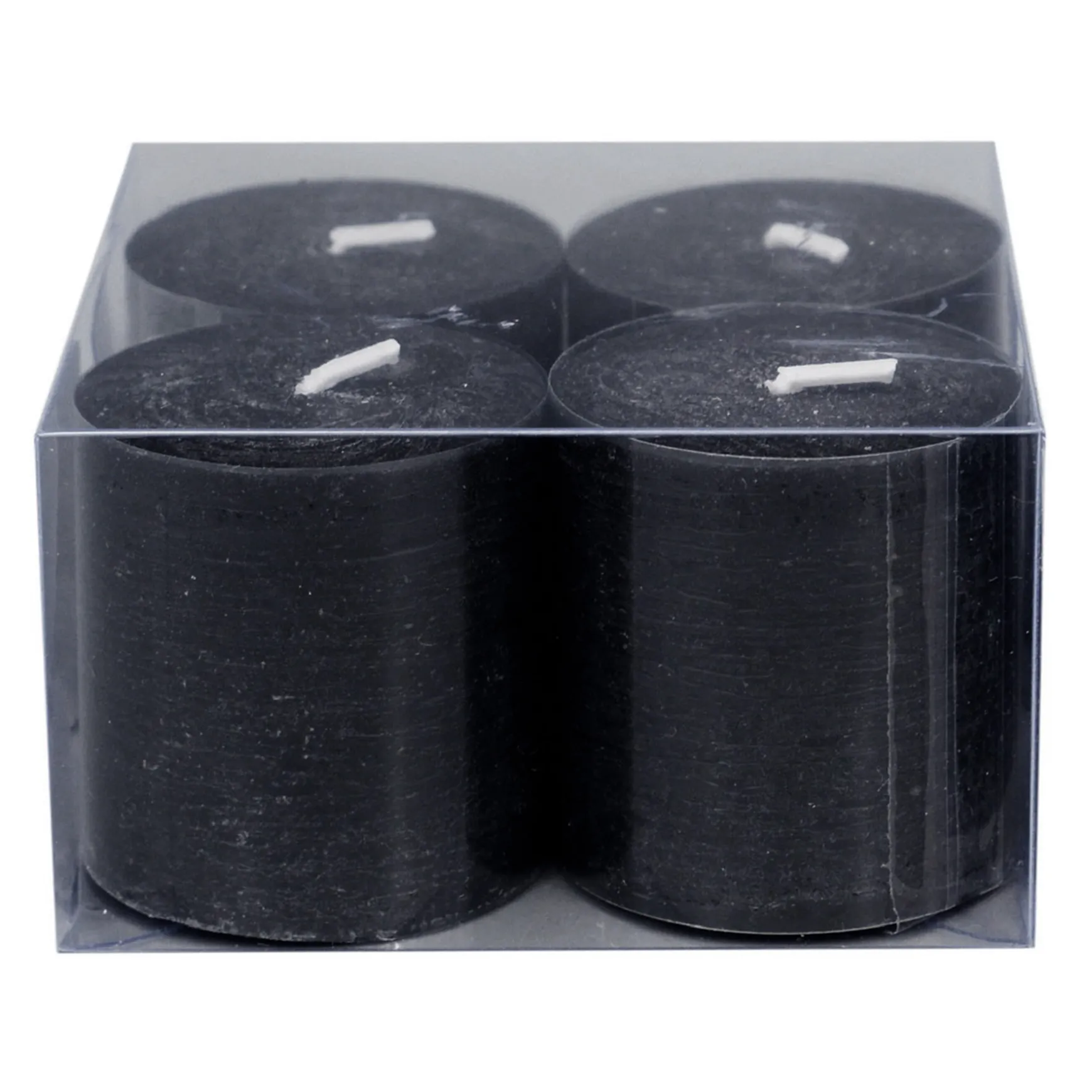 Flash Sale 4-Pack Black Unscented Votive Candles, 4